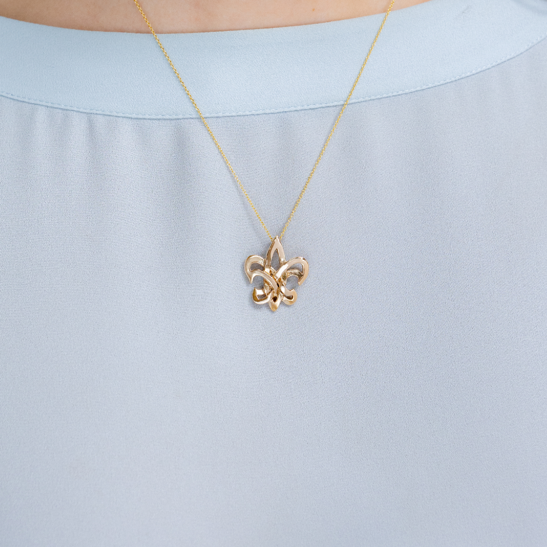 Bronze Celtic Fleur de Lis Pendant