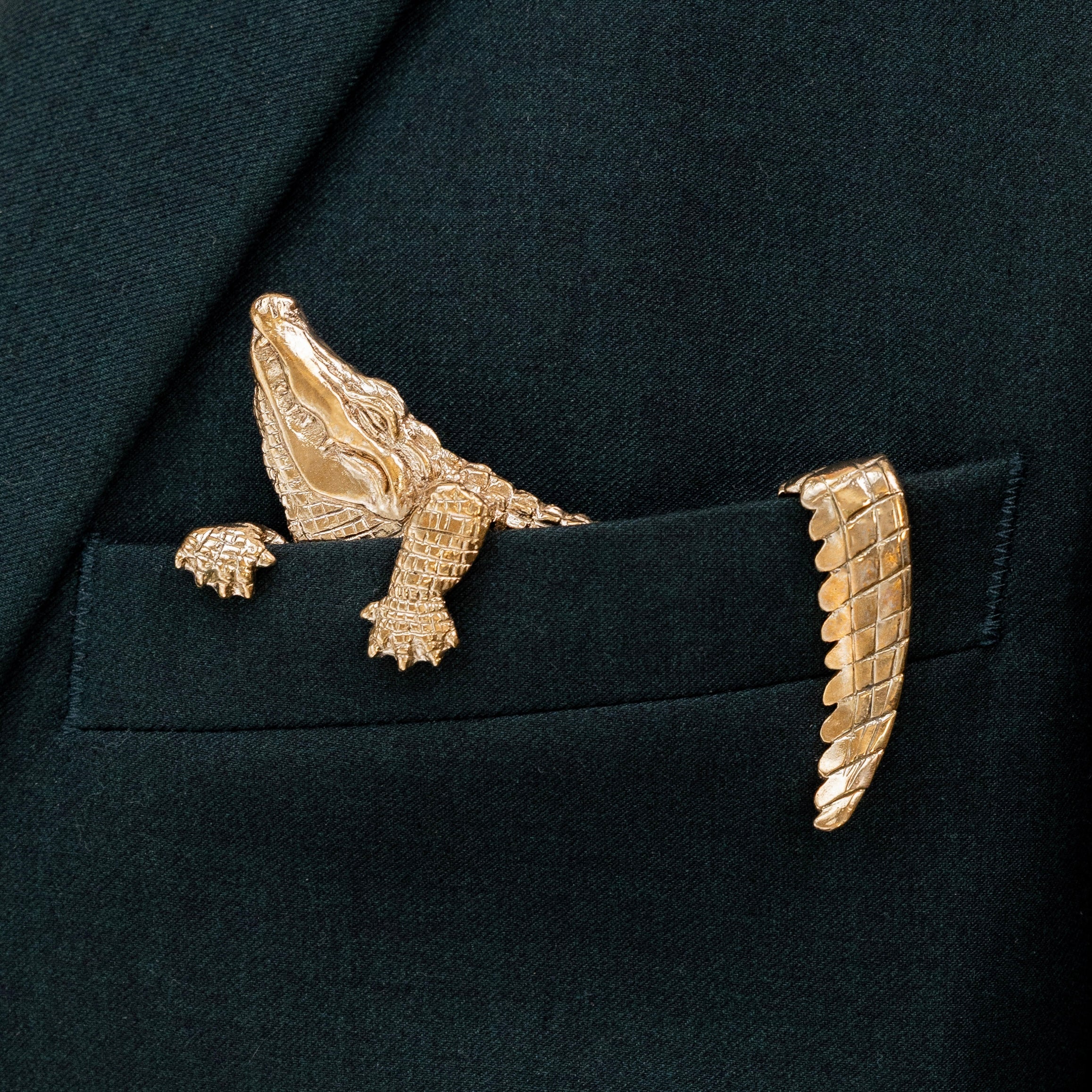 Gilded Alligator Pocket Square™