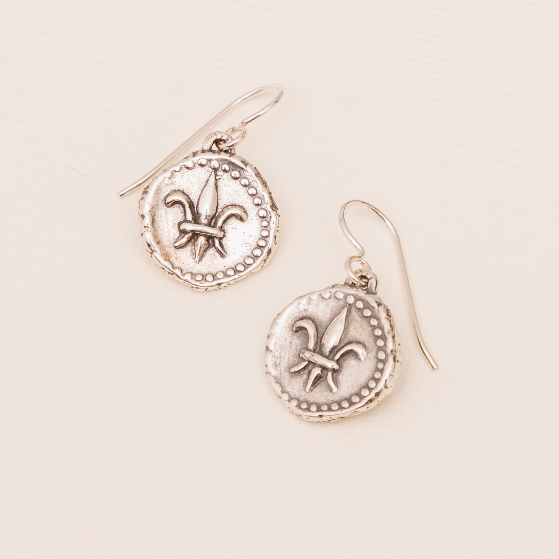 Fleur de Lis Doubloon Earrings