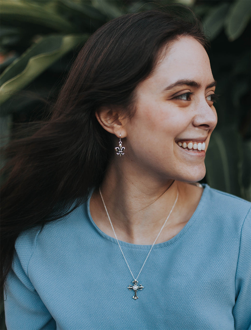 Vieux Carre Cross Pearl Pendant