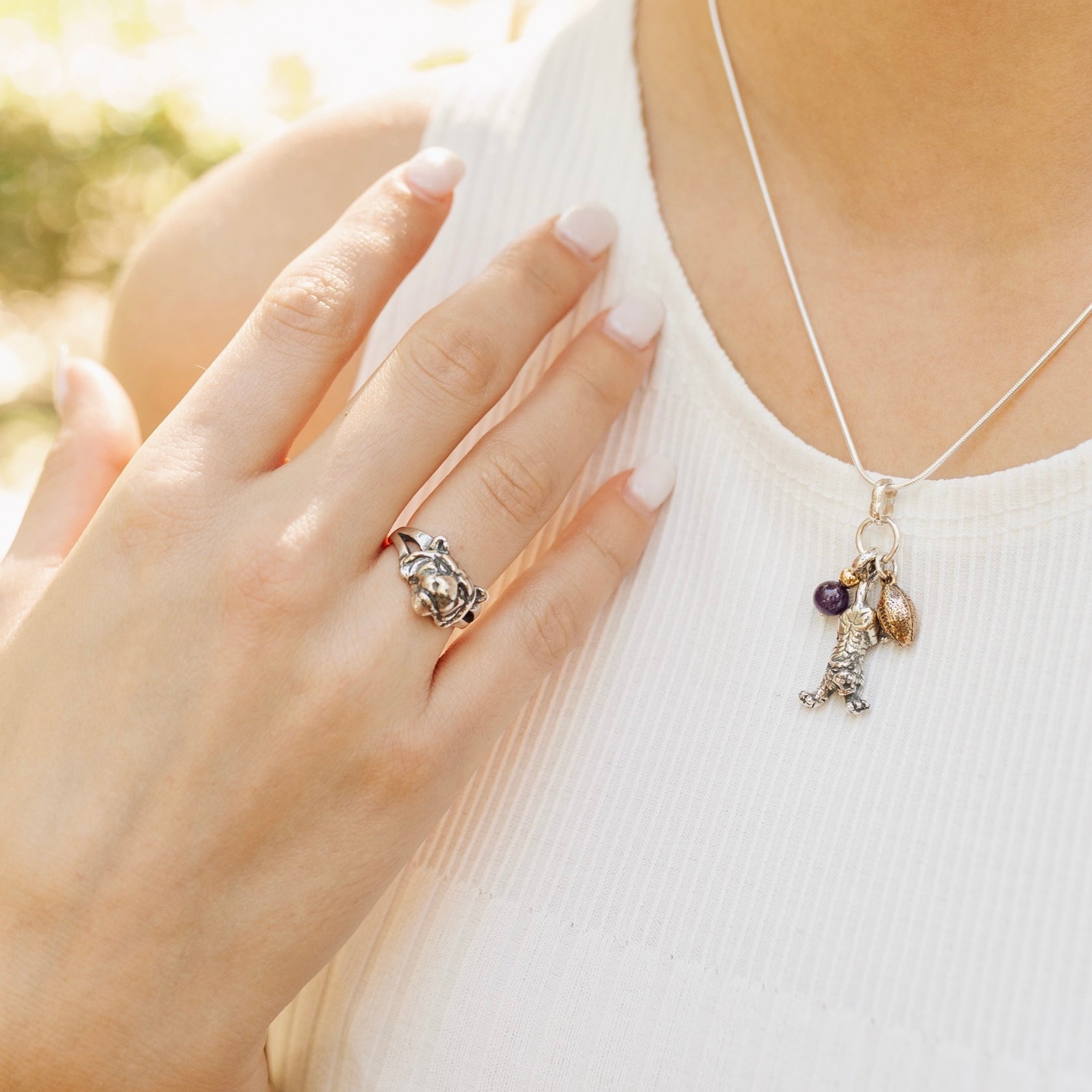 tiger ring and tiger necklace