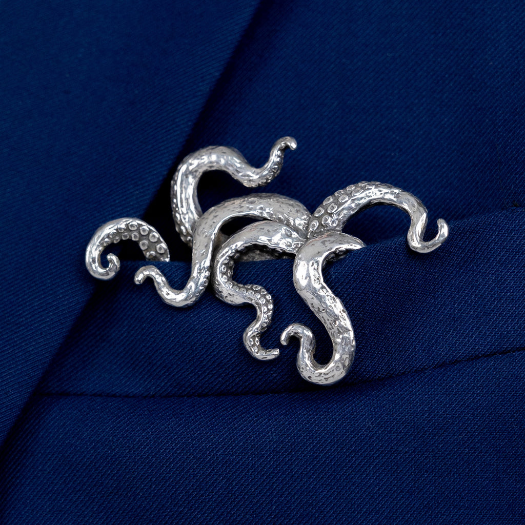Sterling Silver Kraken Pocket Square™