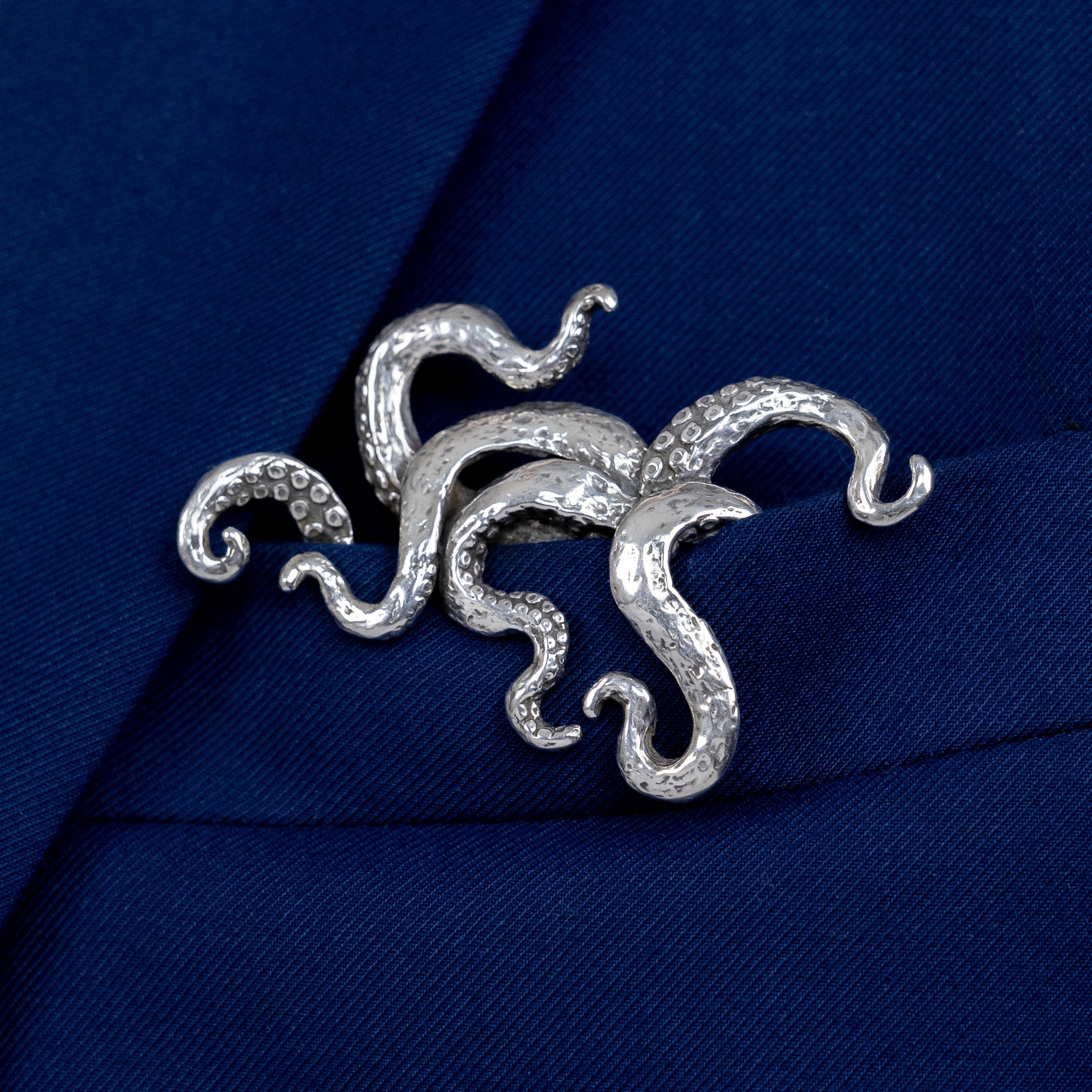 Sterling Silver Kraken Pocket Square™