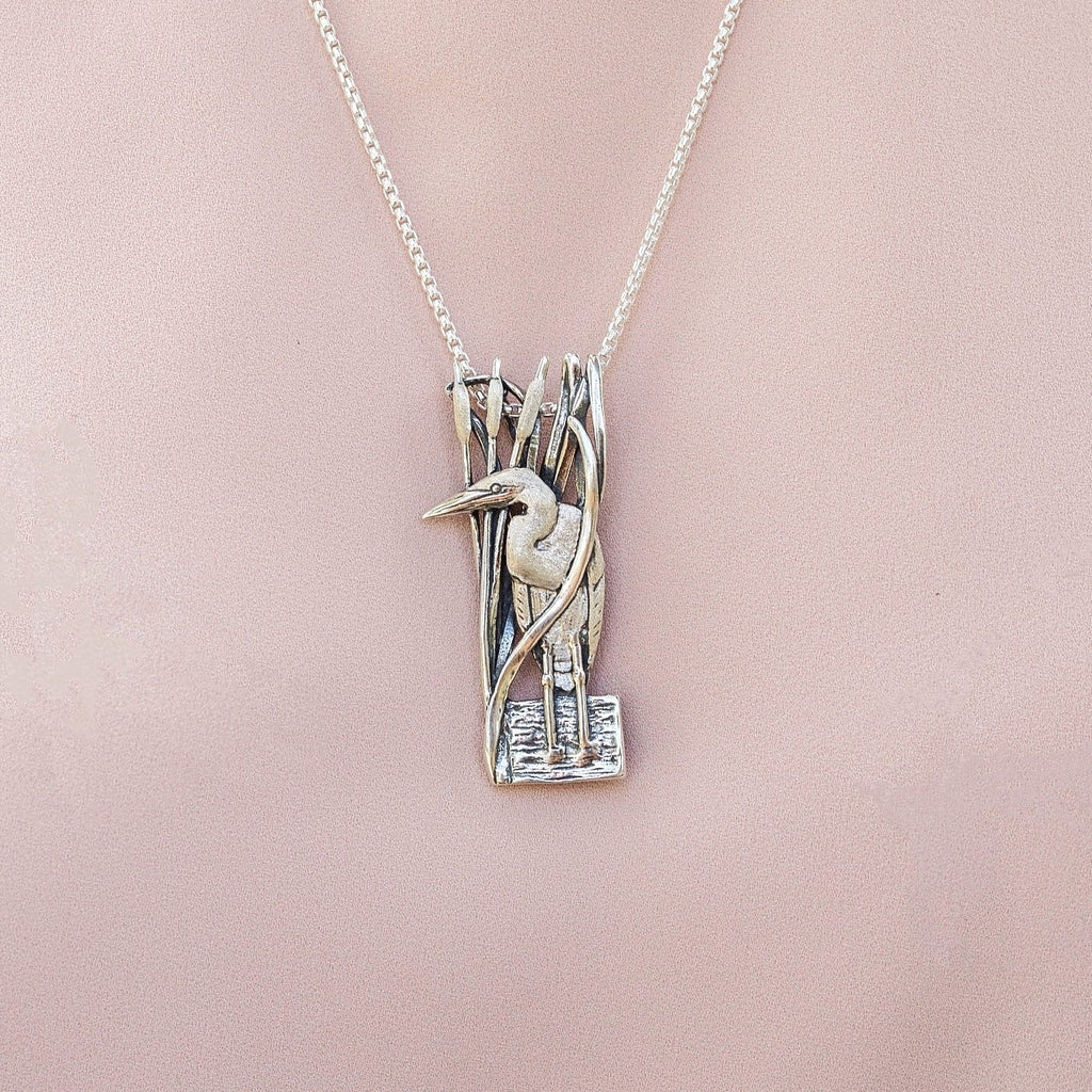 Egret Pendant & Lapel Pin