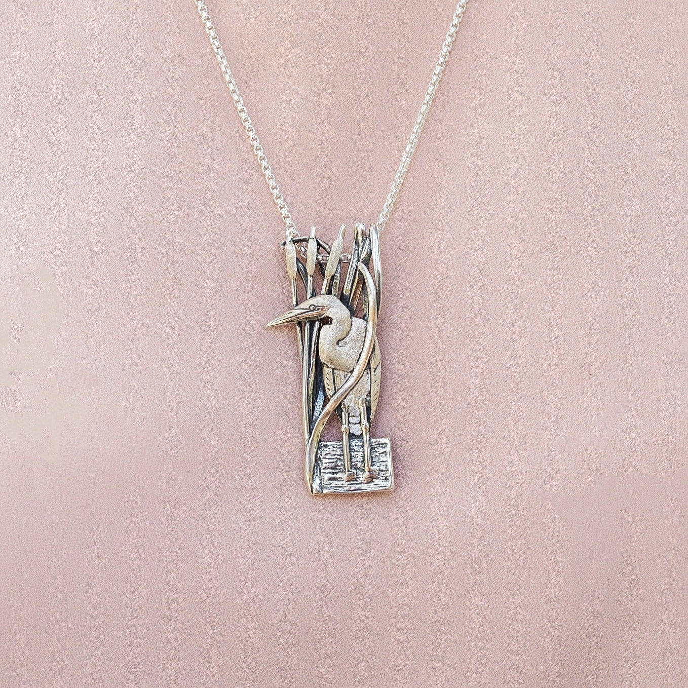 Egret Pendant & Lapel Pin