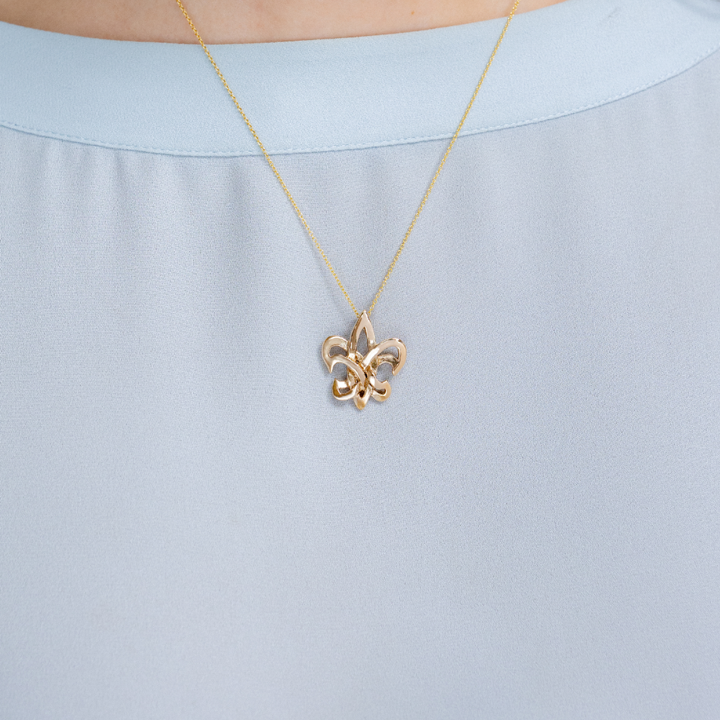 Bronze Celtic Fleur de Lis Pendant