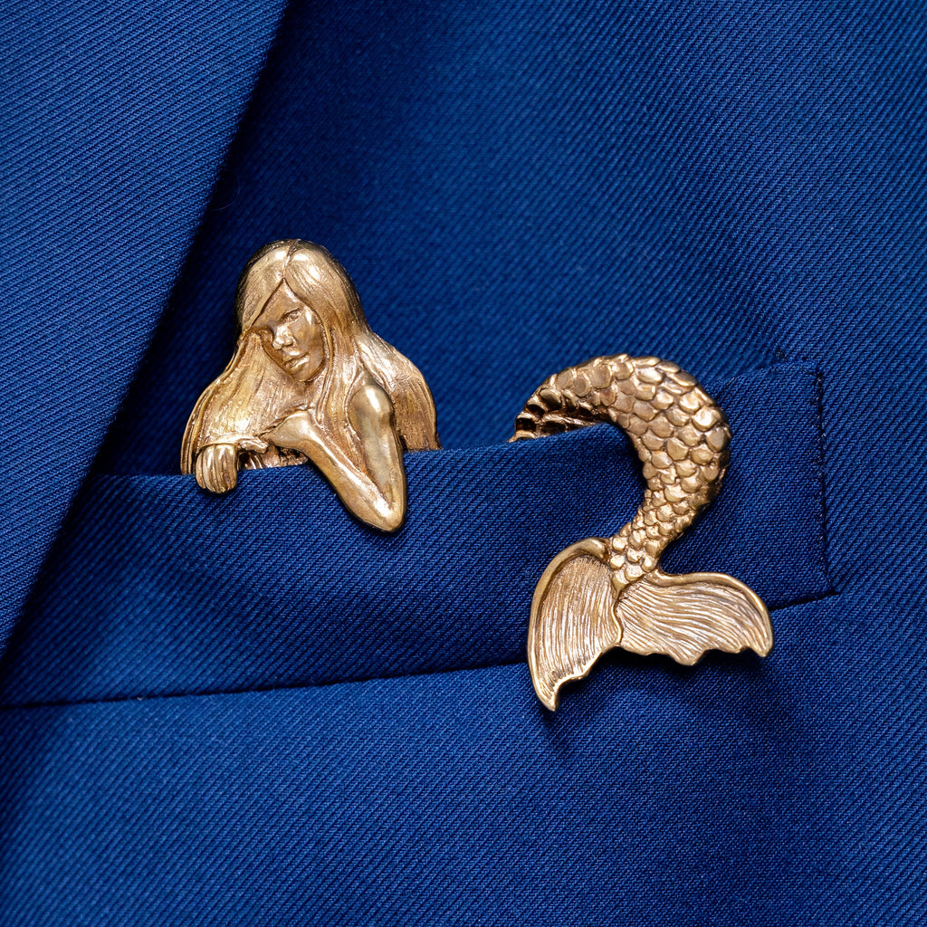 Gilded Mermaid Pocket Square™