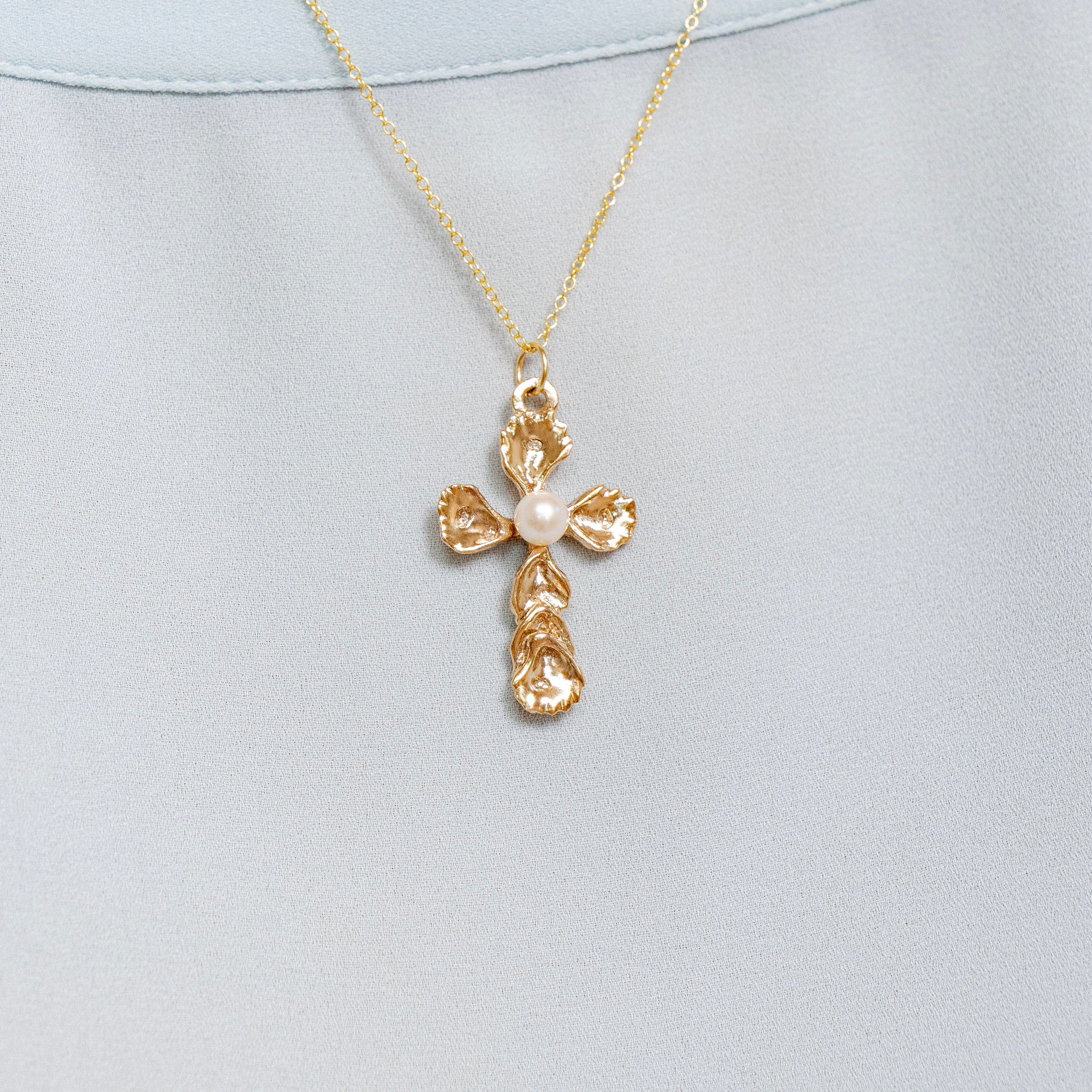 Oyster Cross Pendant