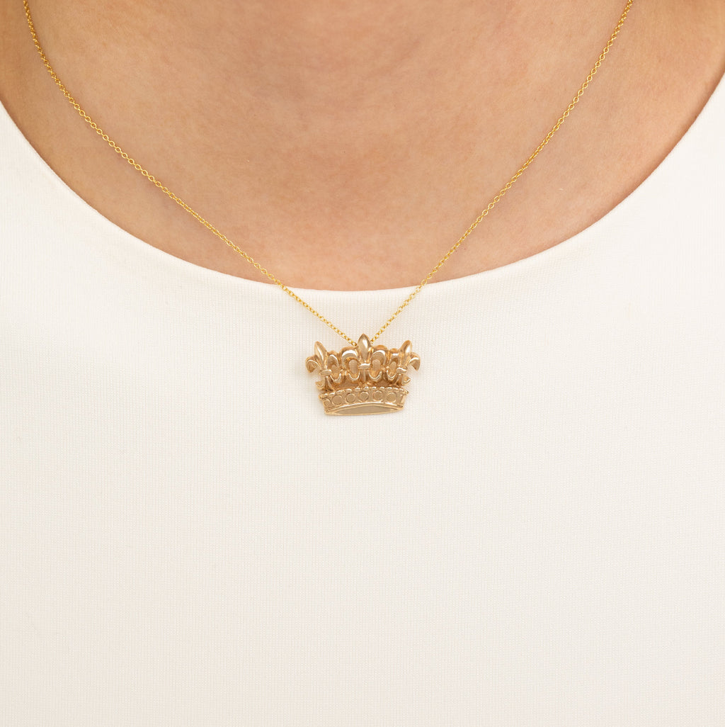 Fleur de Lis Crown Pendant