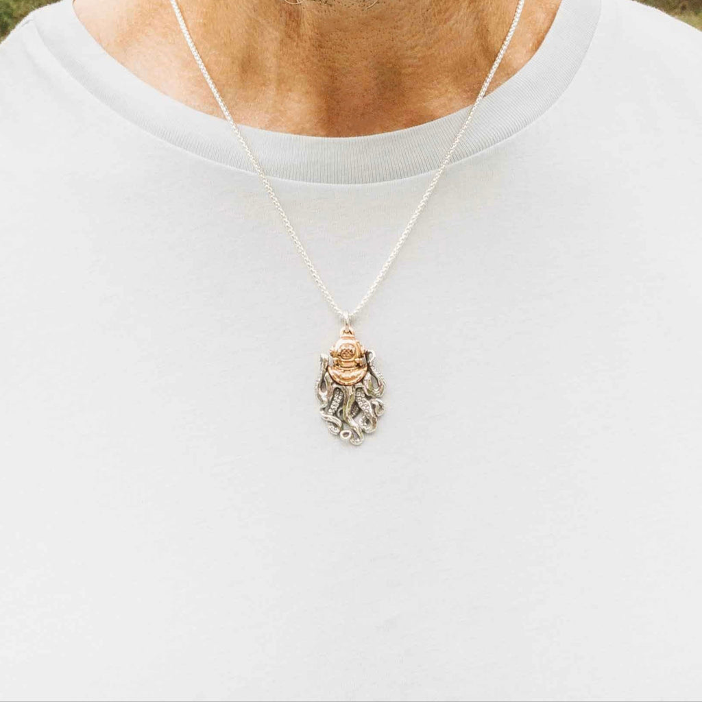 Diving Octopus Pendant