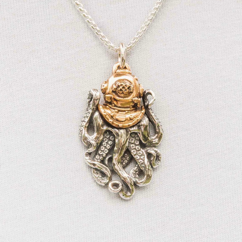 Diving Octopus Pendant