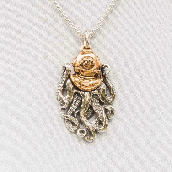 Diving Octopus Pendant