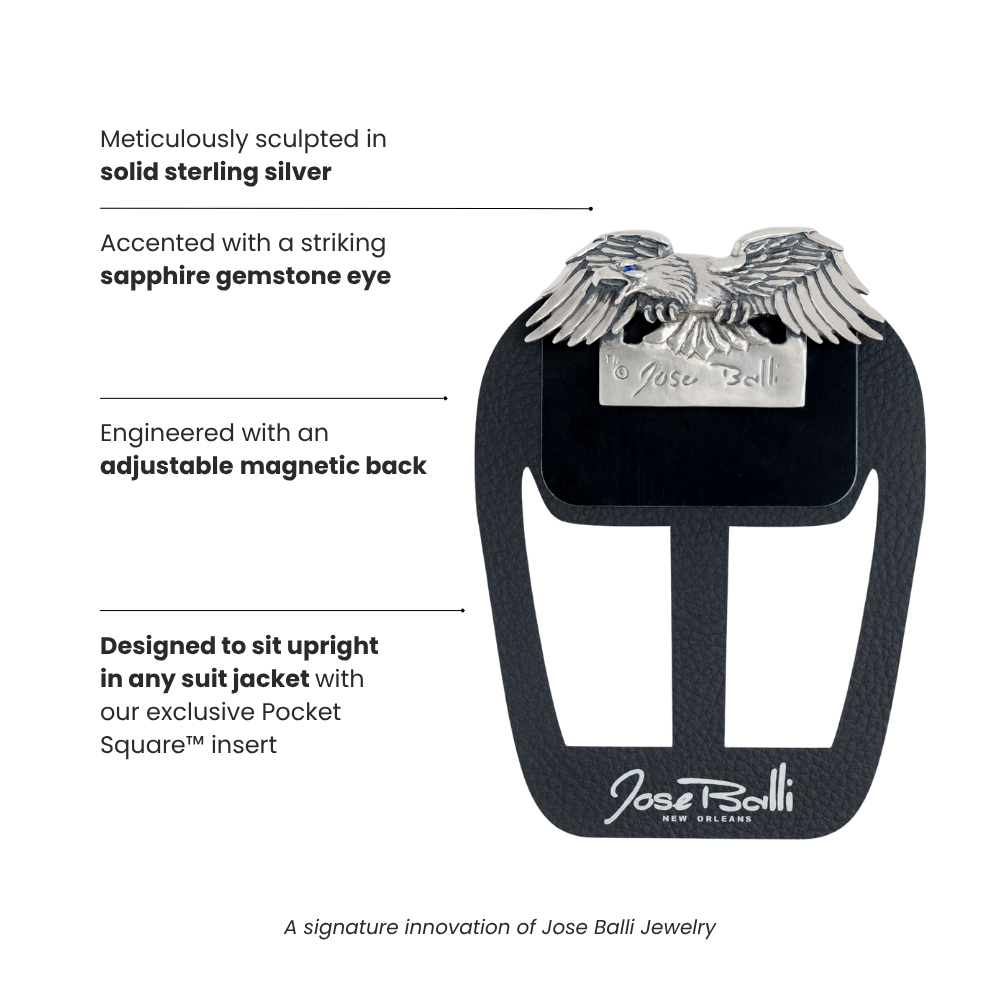 Eagle Sapphire Eye Pocket Square™