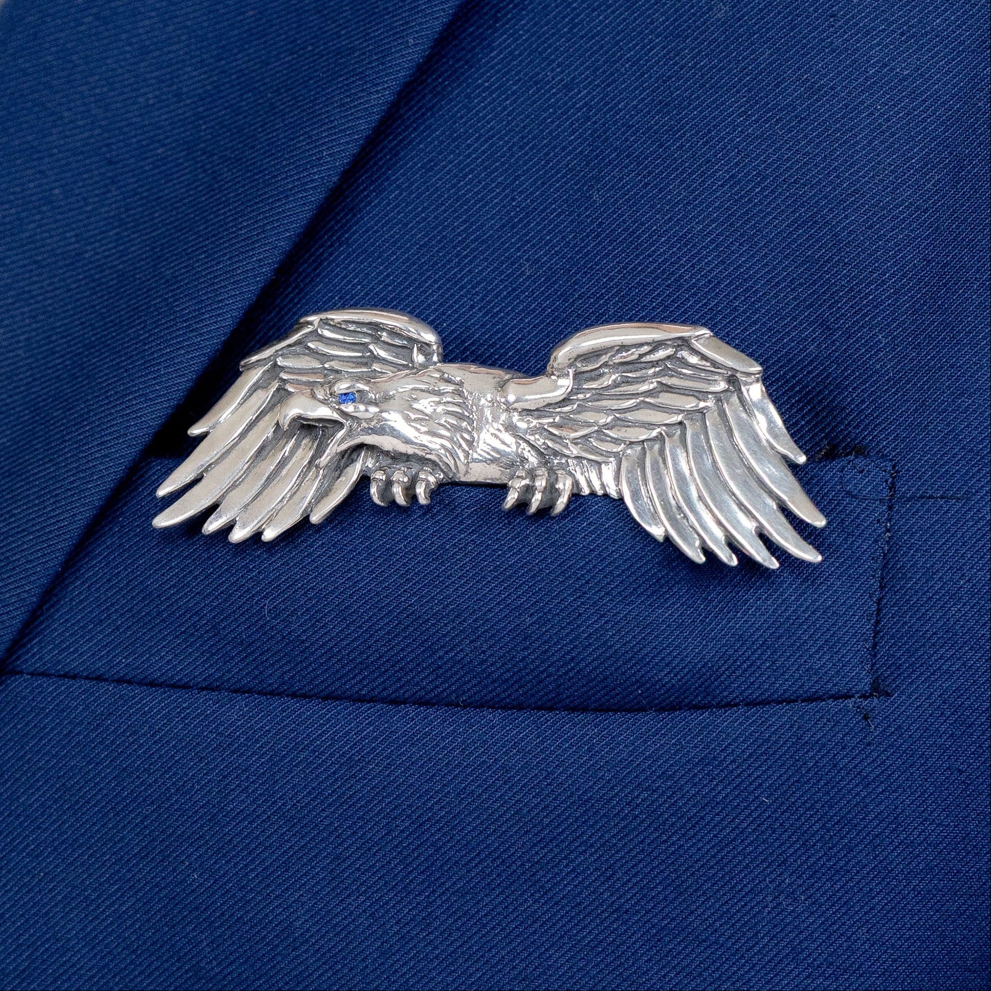 Eagle Sapphire Eye Pocket Square™