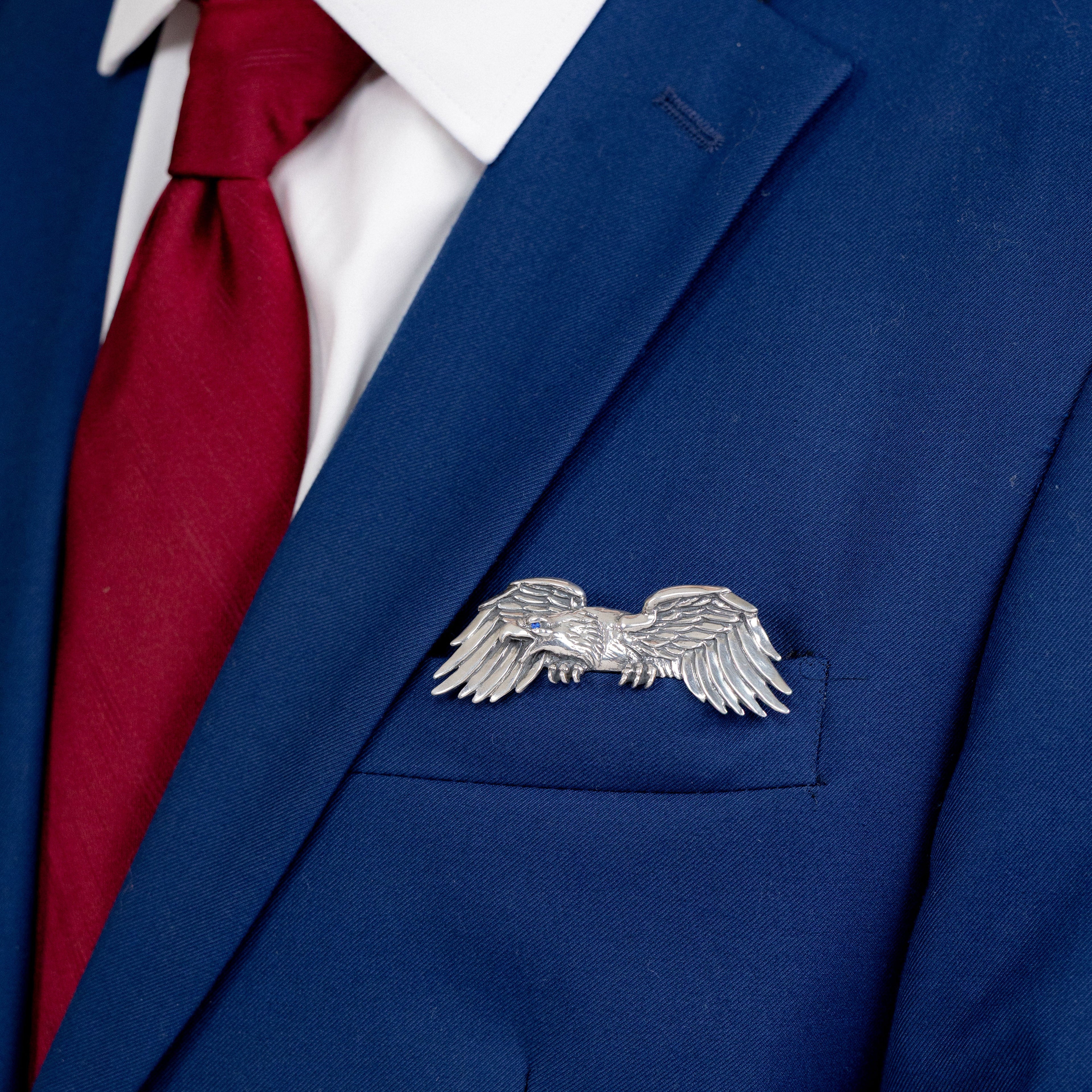 Eagle Sapphire Eye Pocket Square™