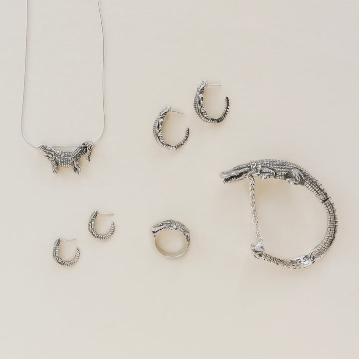 Alligator Hoop Earrings