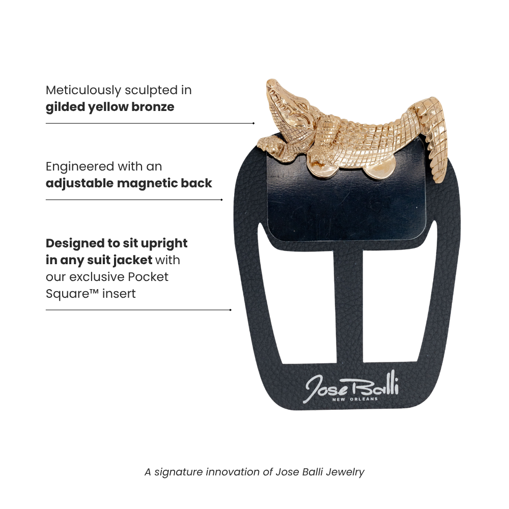 Gilded Alligator Pocket Square™