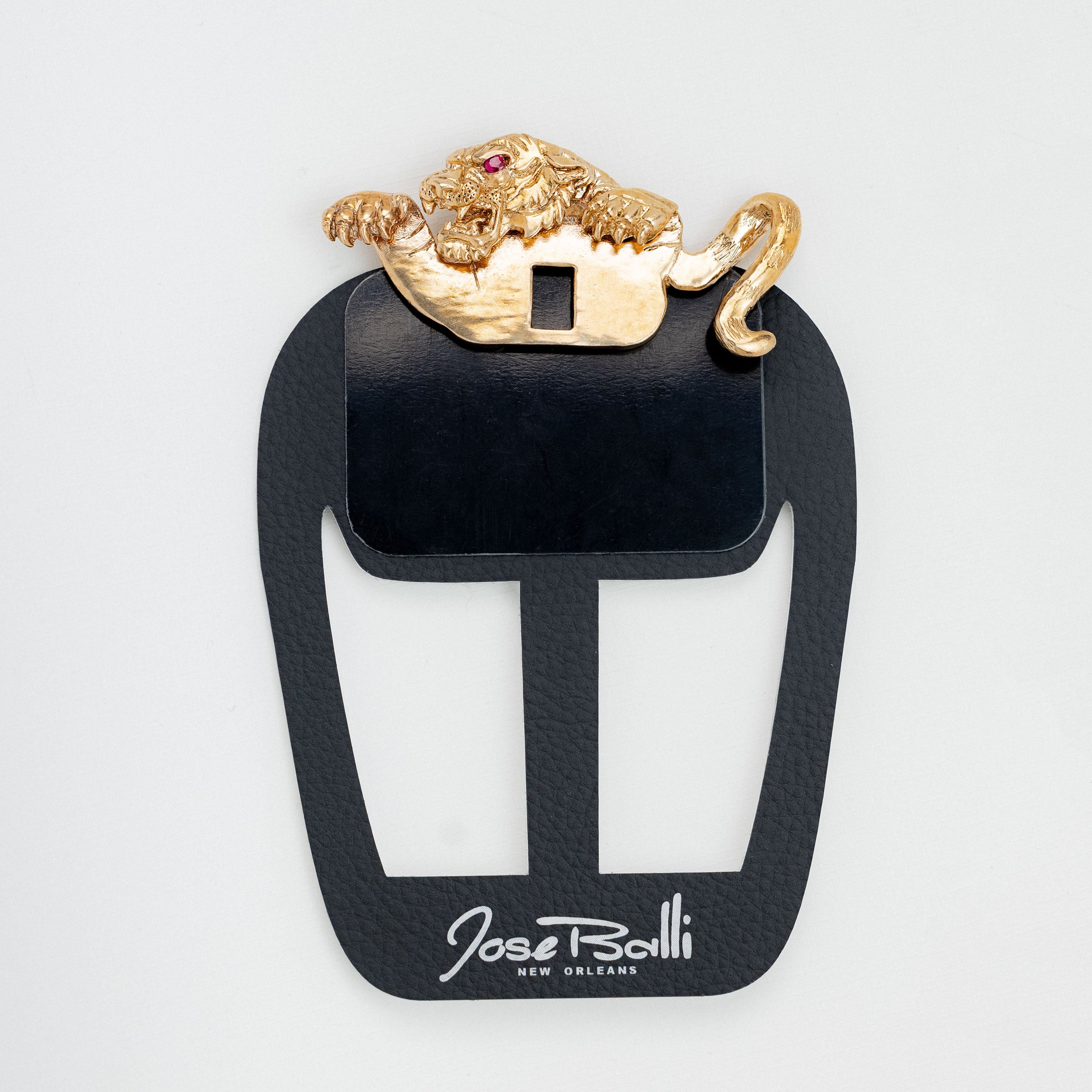 Gilded Tiger Ruby Eye Pocket Square™