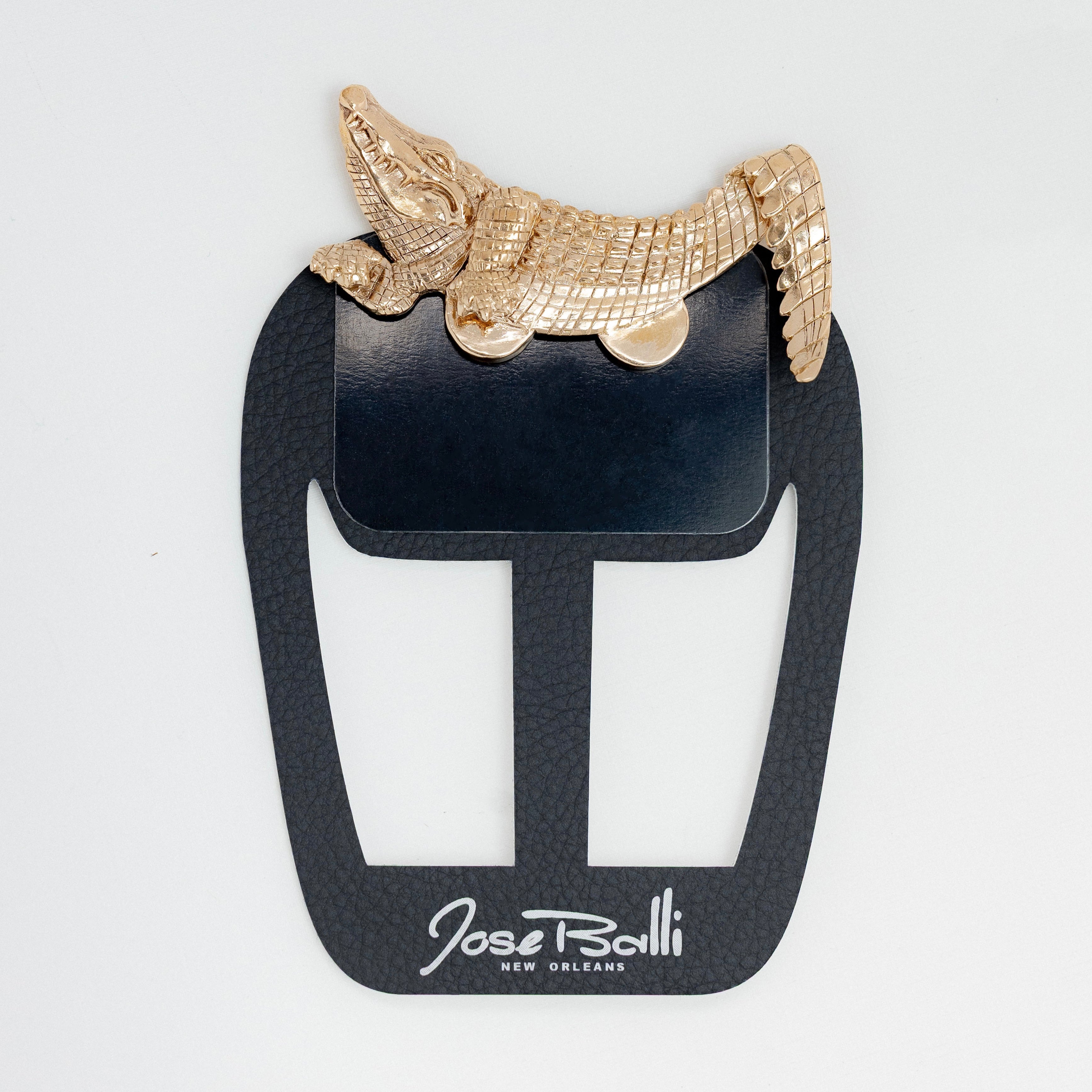 Gilded Alligator Pocket Square with patented magnetic insert for men