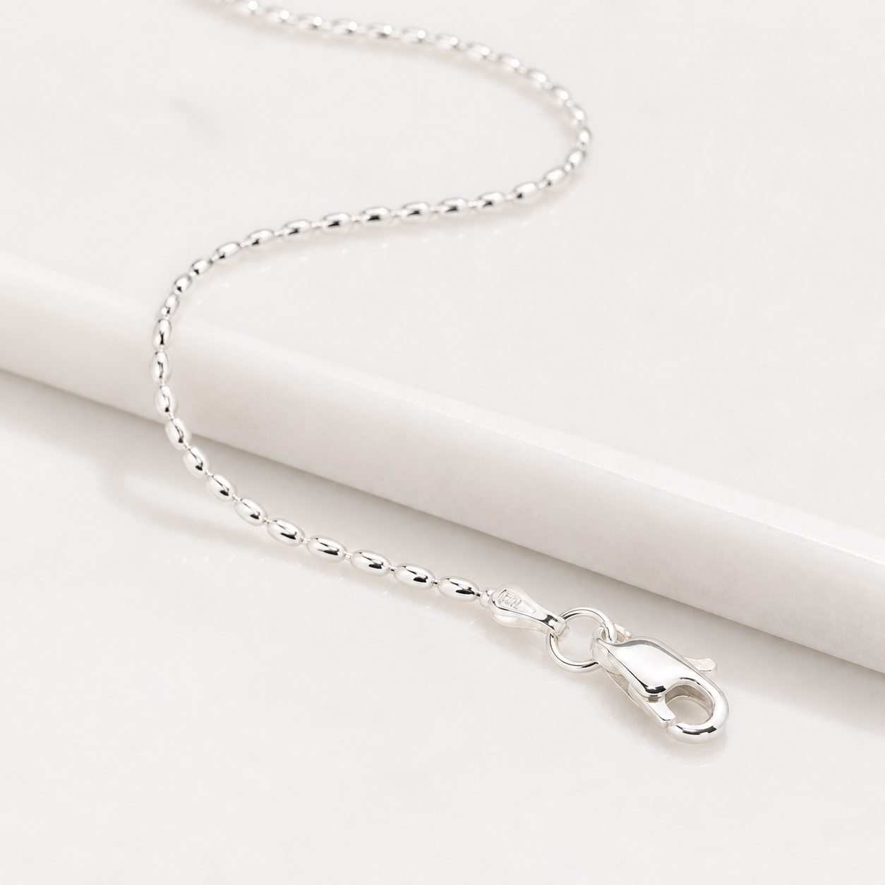 Sterling Silver Oval Bead Chain