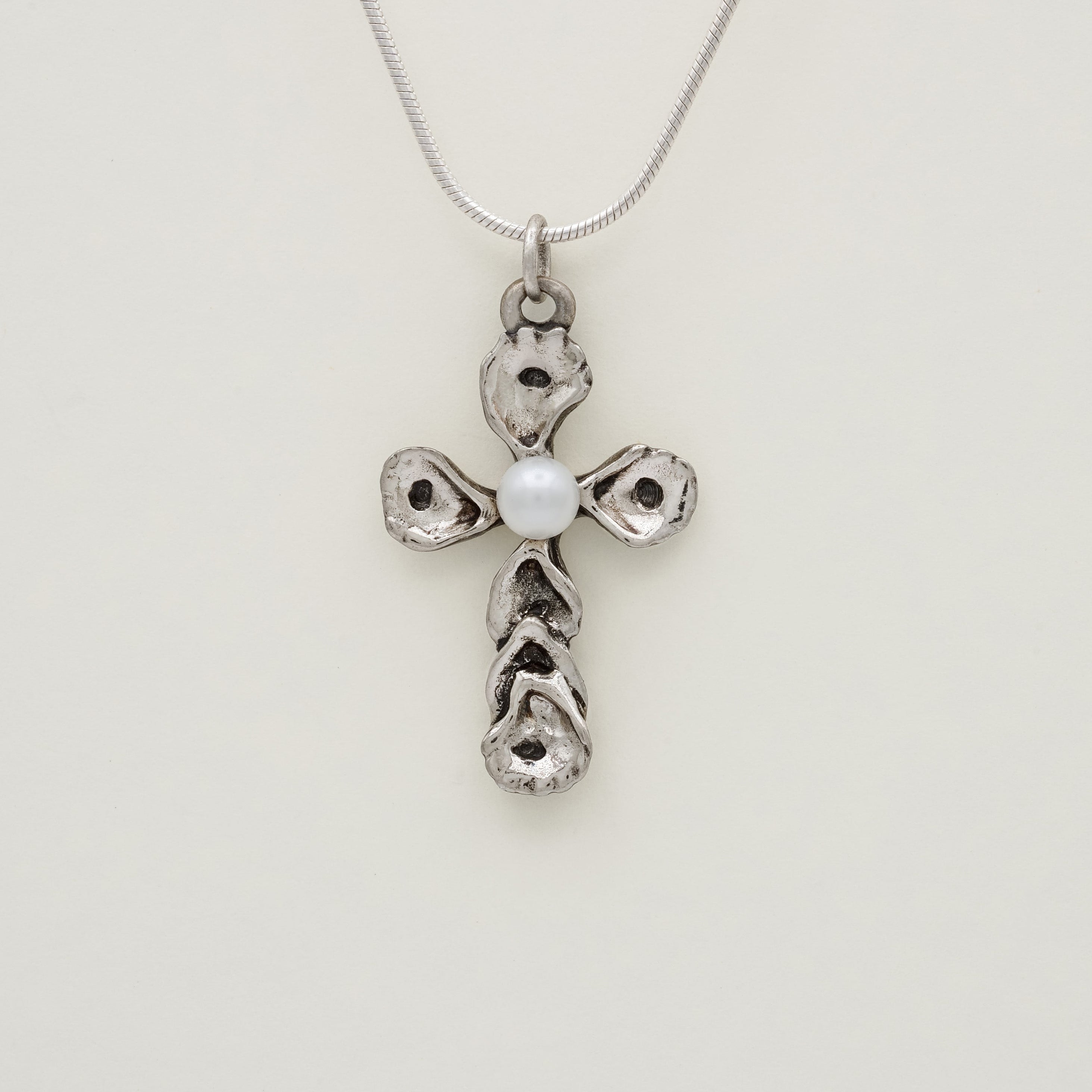 Oyster Cross Pendant