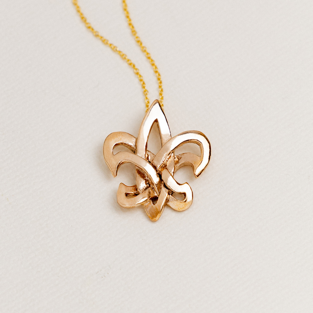 Bronze Celtic Fleur de Lis Pendant