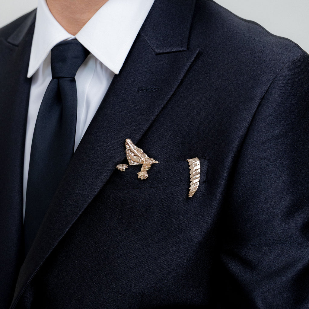 Gilded Alligator Pocket Square™