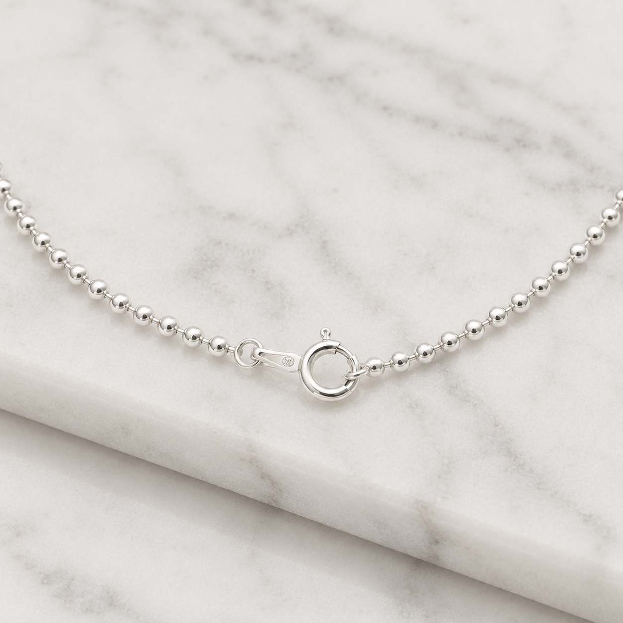 Sterling Silver Round Bead Chain