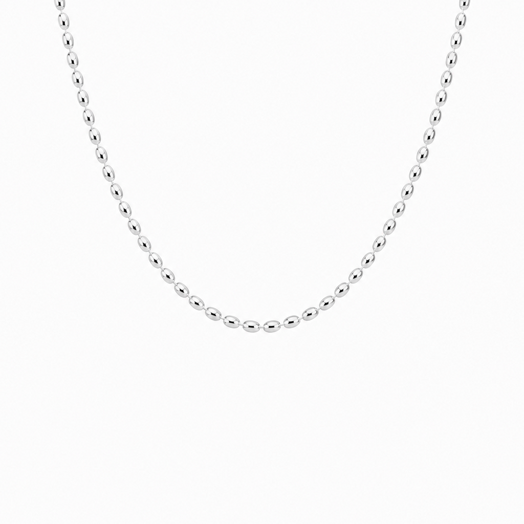 Sterling Silver Oval Bead Chain