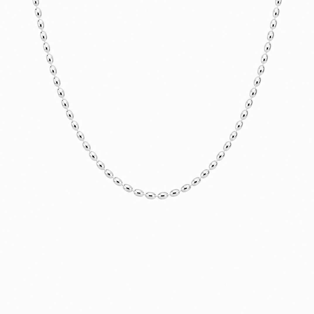 Sterling Silver Oval Bead Chain