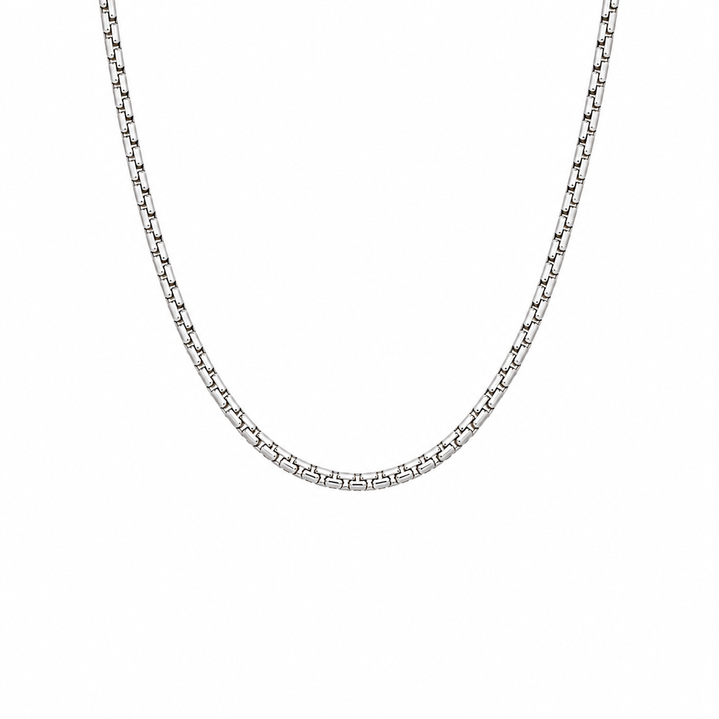 Sterling Silver Rounded Box Chain