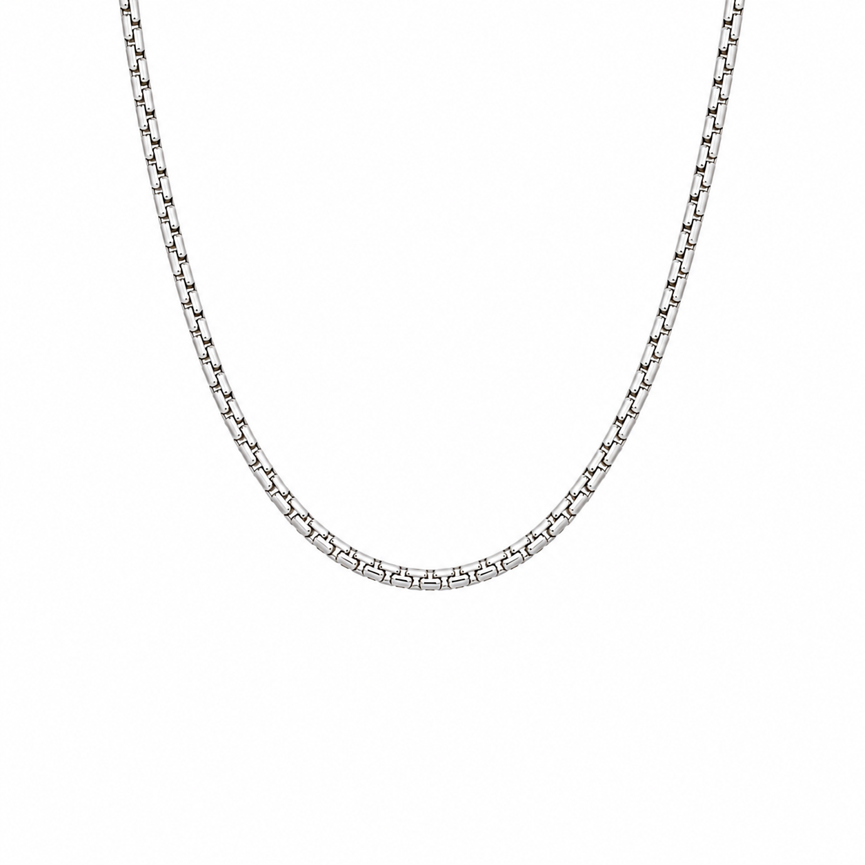 Sterling Silver Rounded Box Chain
