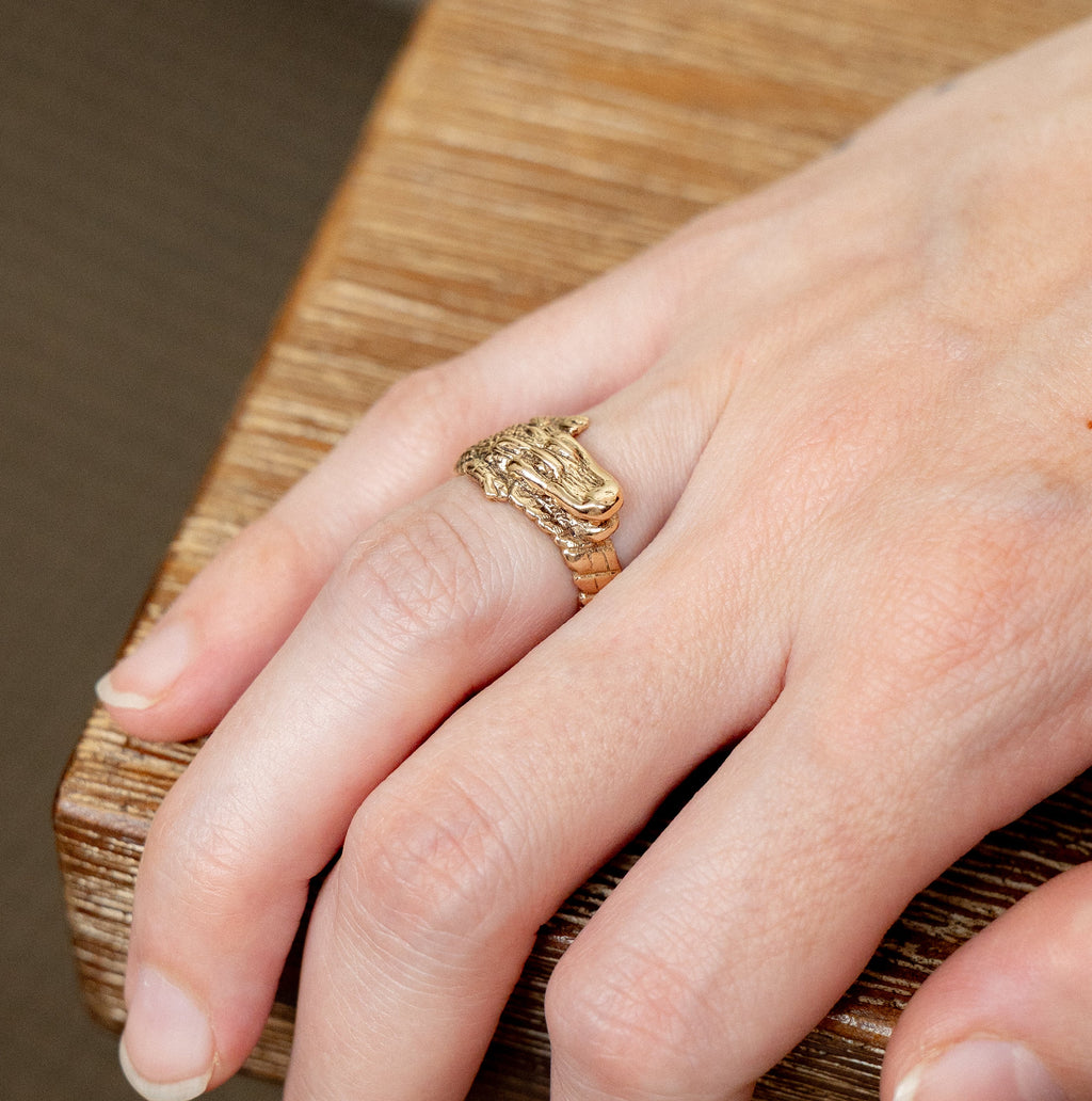 Bronze Alligator Ring