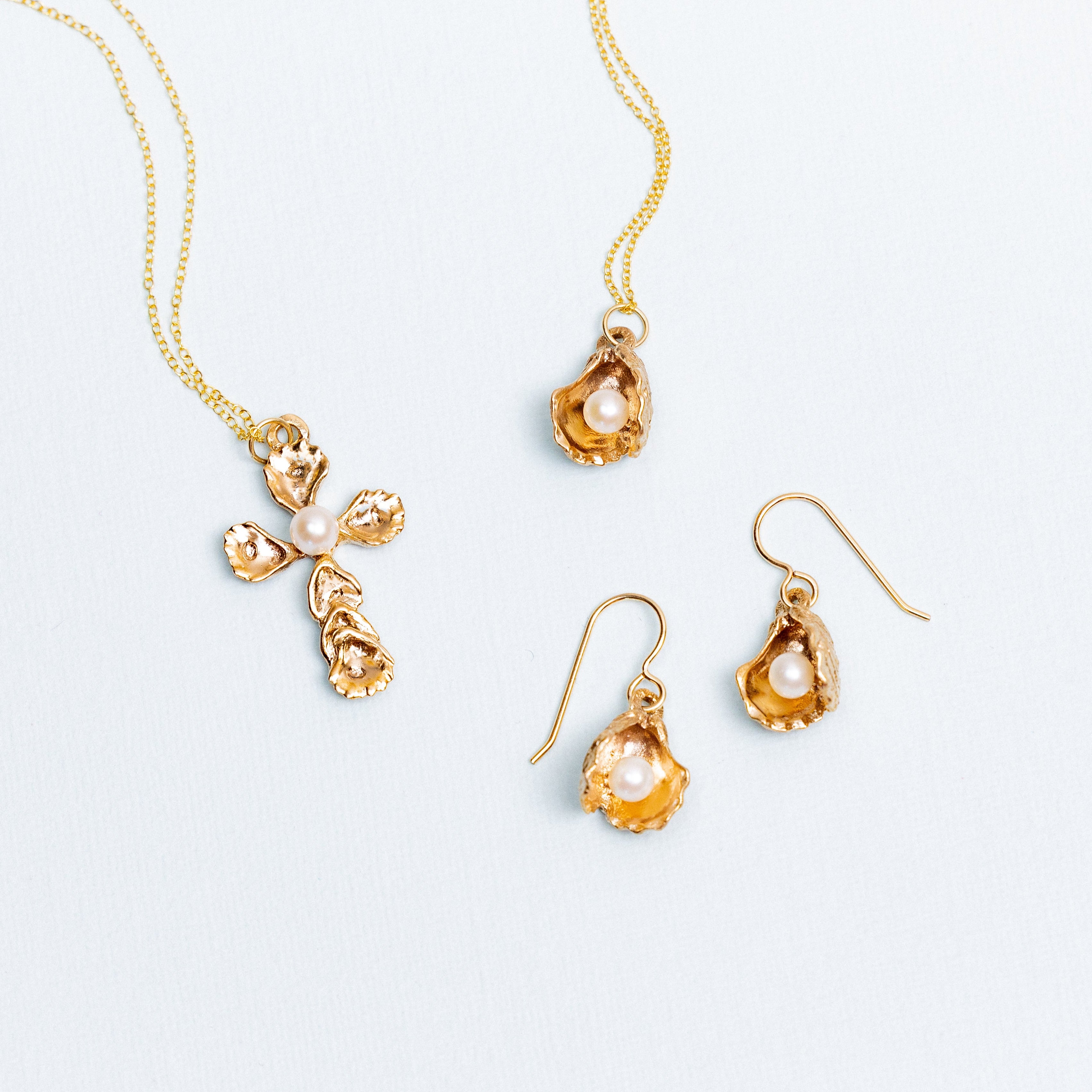 Bronze Peekaboo Oyster Pearl Pendant | New Orleans Jewelry – Jose