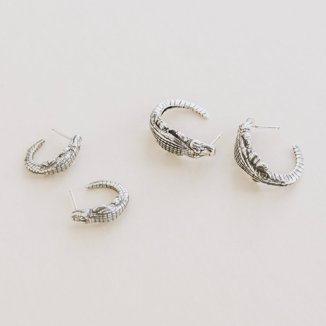 Alligator Hoop Earrings