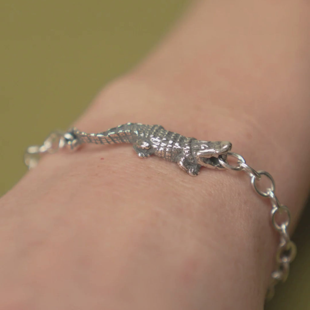 Biting Alligator Bracelet