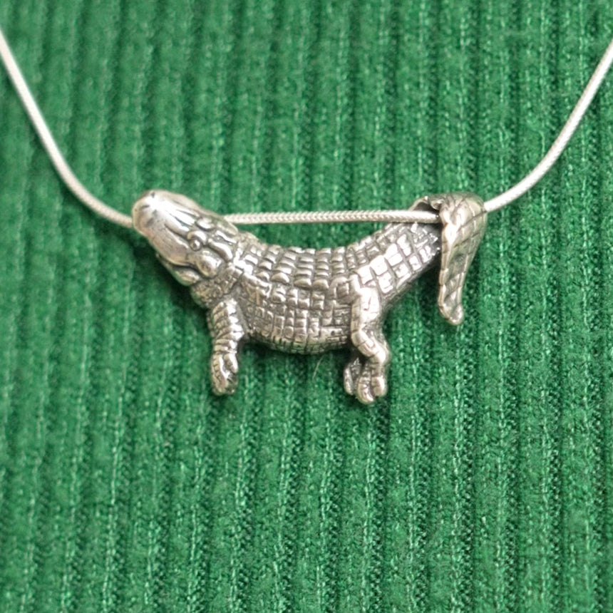 Silver Dangling Alligator Pendant – Jose Balli Jewelry