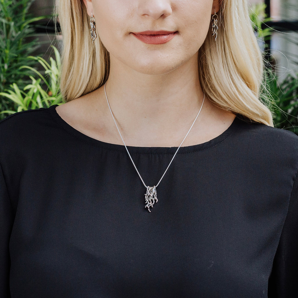 organic spanish moss pendant inspired by new orleans oak trees