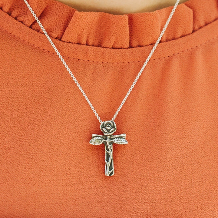 Rose Cross Pendant