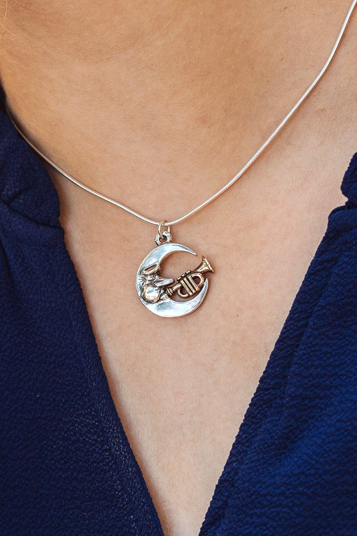 Jazz Man in the Moon Pendant