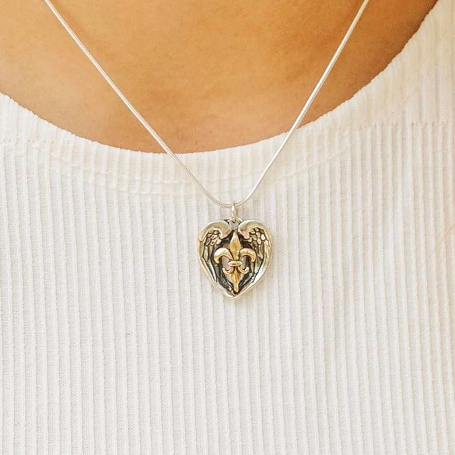 Saints and Angels Two Tone Bronze Pendant