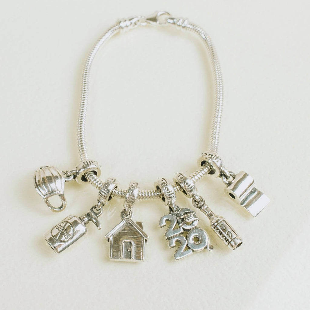 "What a Year!" Wine Bottle Lagniappe Loop Charm/Pendant
