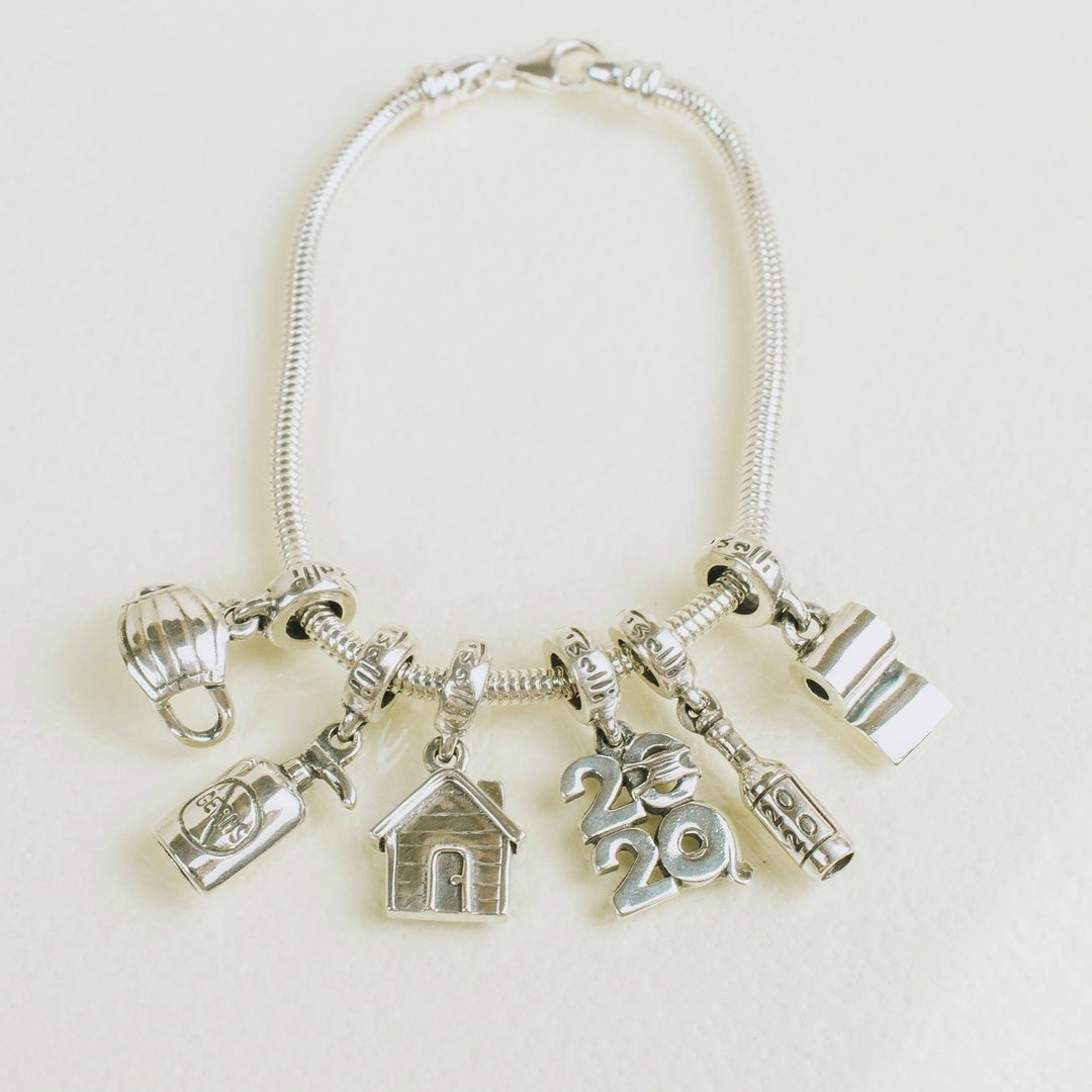 "What a Year!" Wine Bottle Lagniappe Loop Charm/Pendant