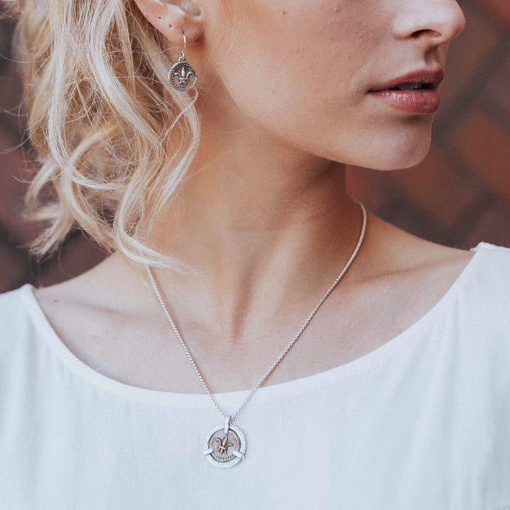 Fleur de Lis Doubloon Earrings