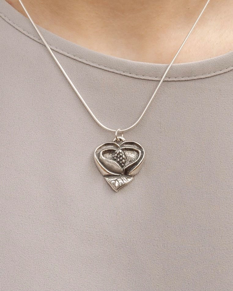 Magnolia Heart Pendant