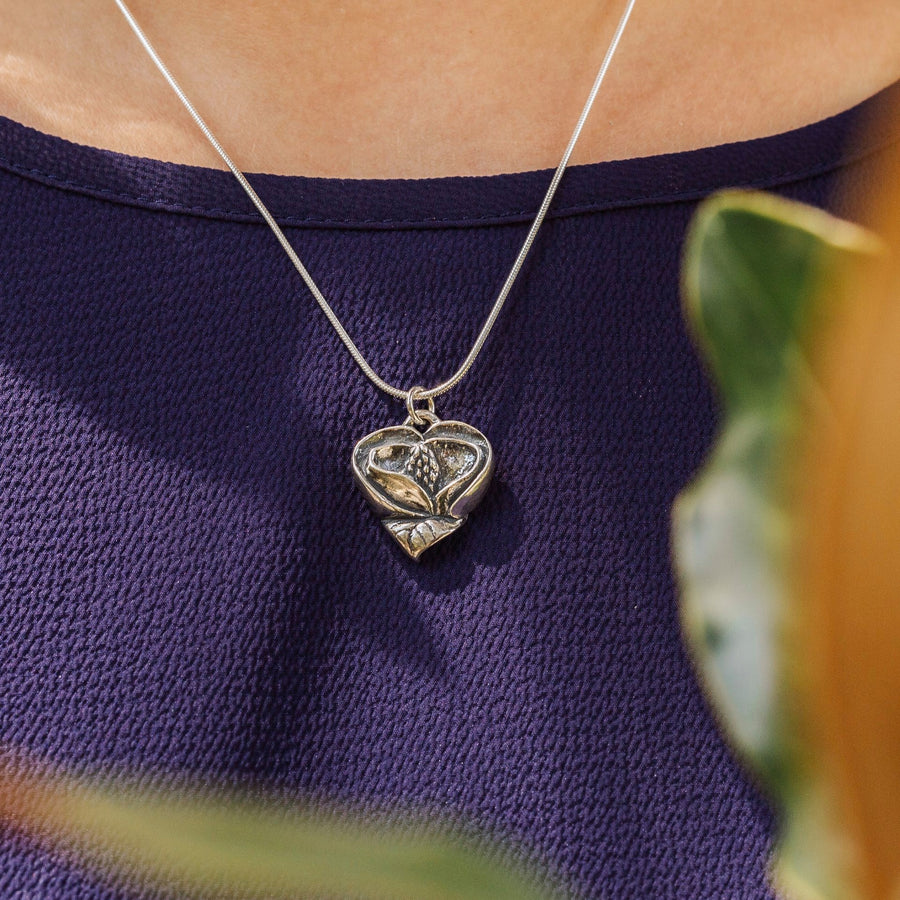 Magnolia Heart Pendant
