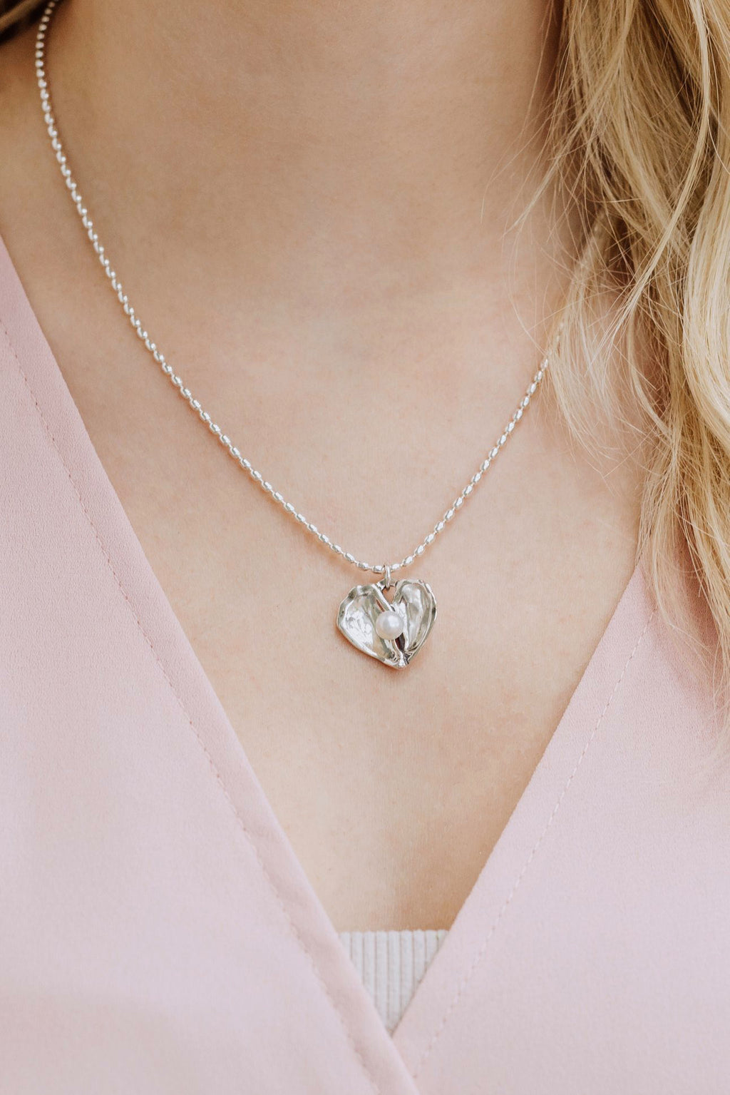 Oyster Heart Pendant