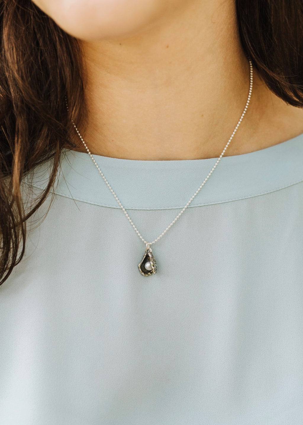 Peekaboo Oyster Pearl Necklace