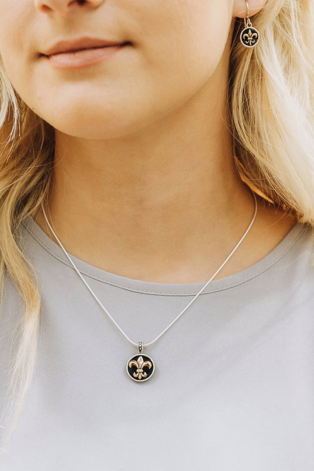 Fleur de Lis Roux Pendant