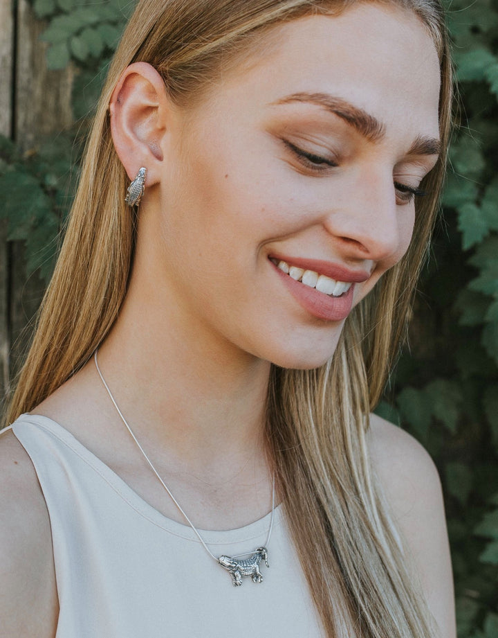 Alligator Hoop Large Earrings
